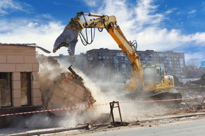 Demolition Machinery in Use
